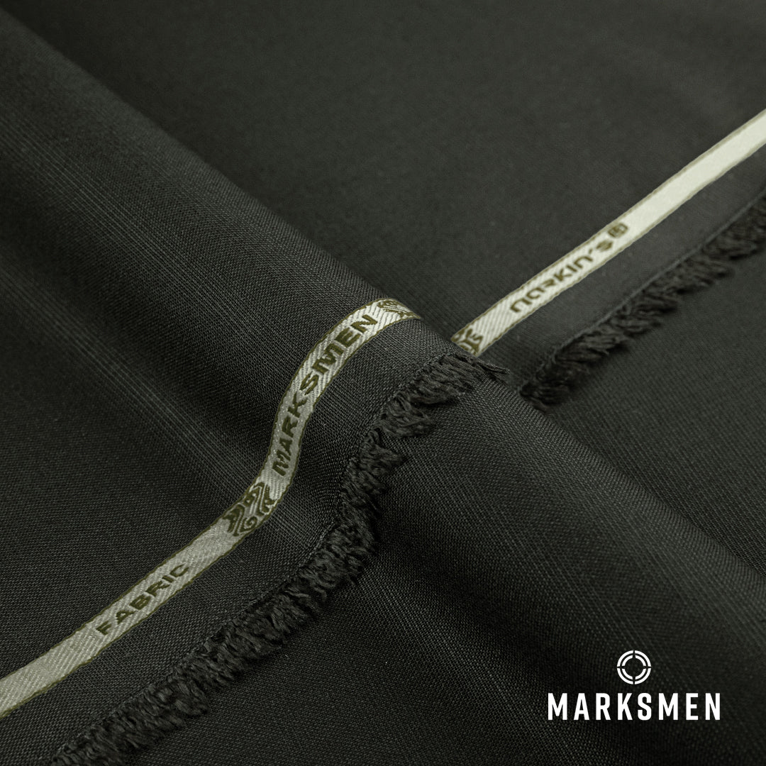 Marksmen unstitched winter wash & wear textured fabric with soft, lustrous finish and wrinkle-resistant construction.