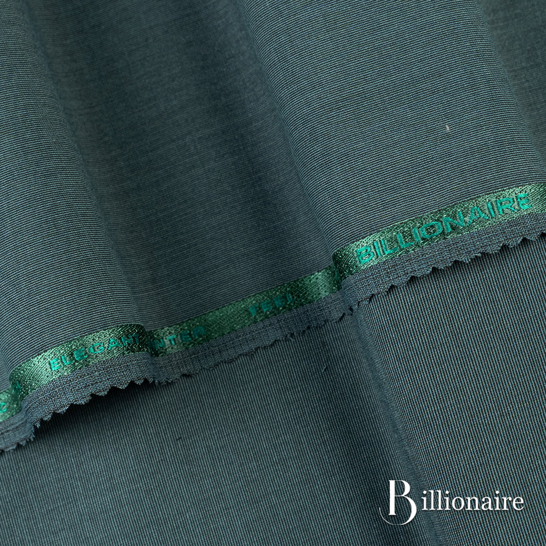 Billionaire unstitched fabric with subtle texture and lustrous finish, perfect for winter wash & wear and festive or party occasions
