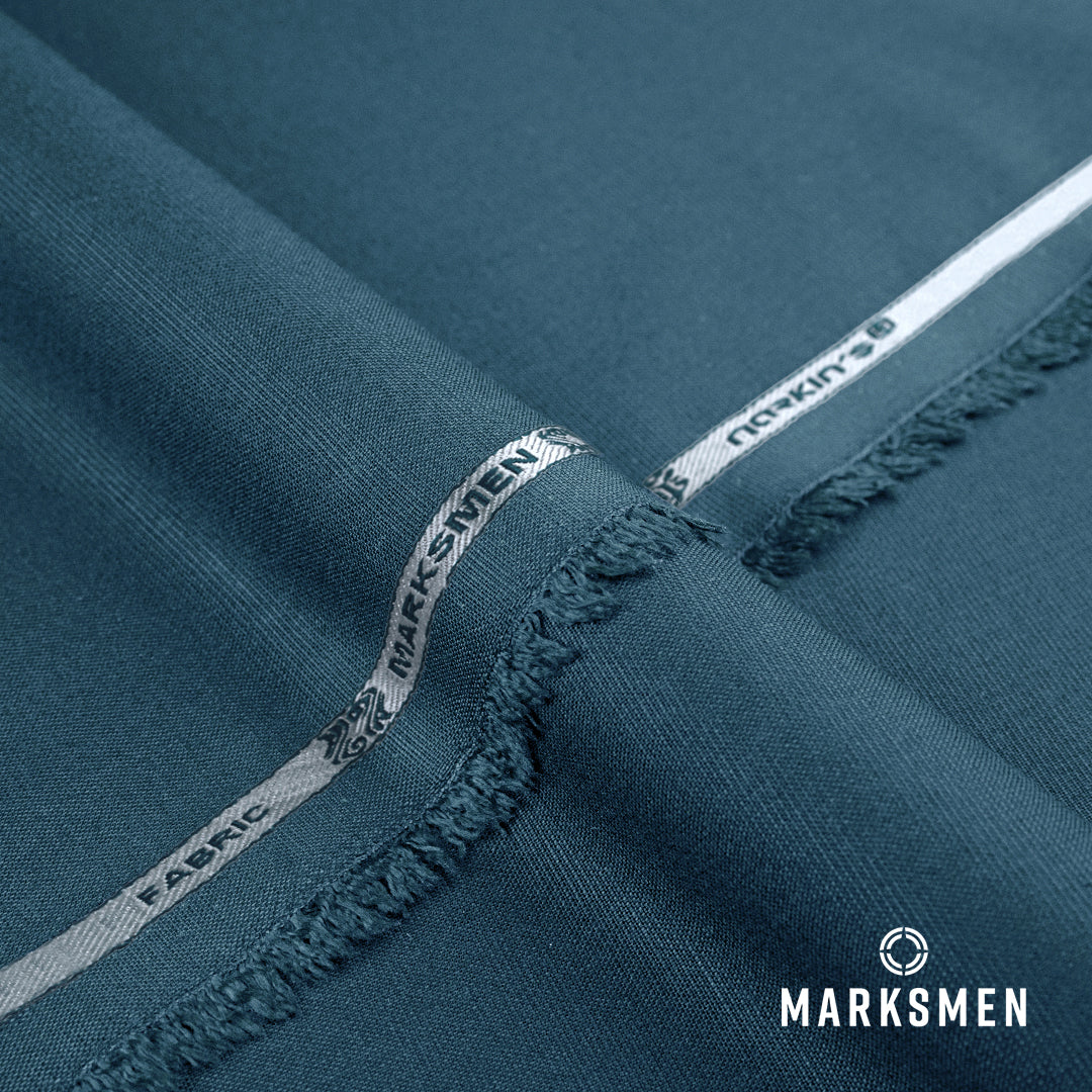 Marksmen unstitched winter wash & wear textured fabric with soft, lustrous finish and wrinkle-resistant construction.