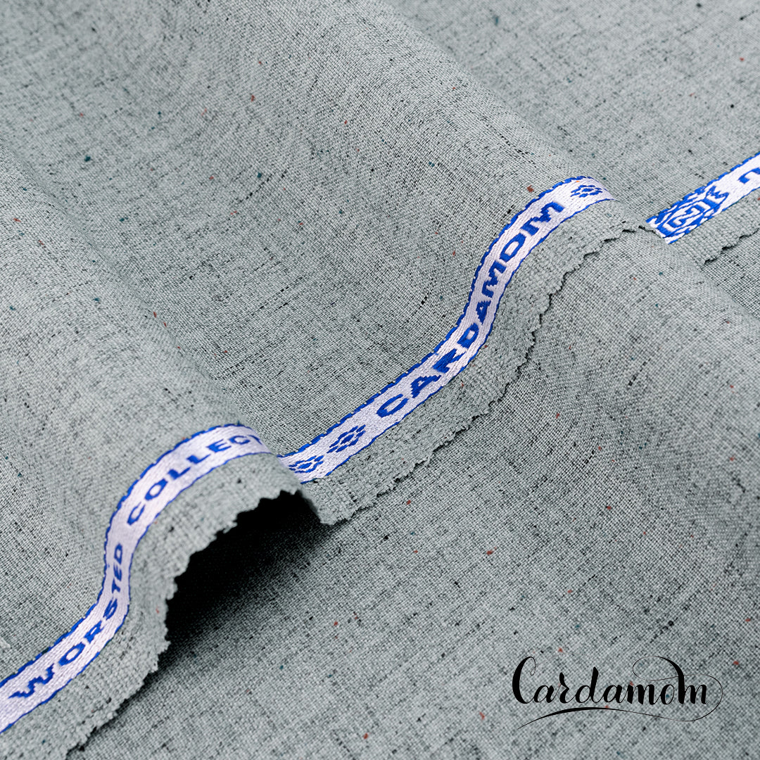 Cardamom unstitched winter wash & wear fabric with soft woolen texture, woom-inspired earthy color palette, and wash & wear finish.