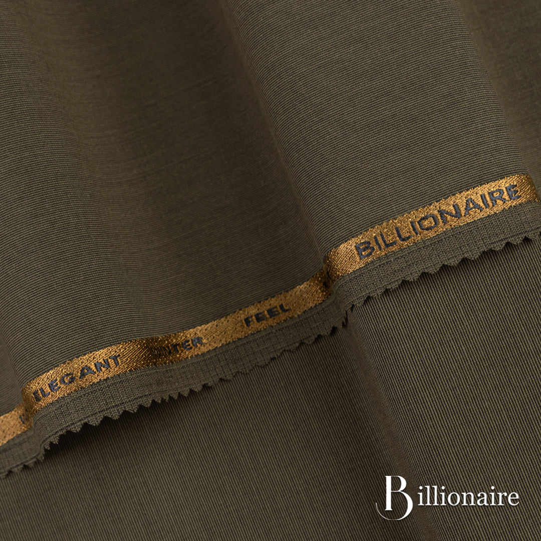 Billionaire unstitched fabric with subtle texture and lustrous finish, perfect for winter wash & wear and festive or party occasions