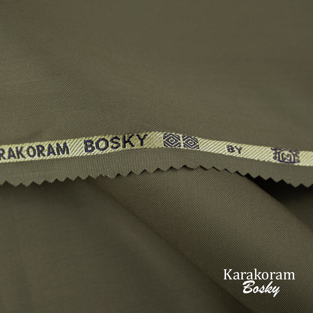 Karakoram Bosky unstitched winter wash & wear fabric with soft textured finish for party and formal wear