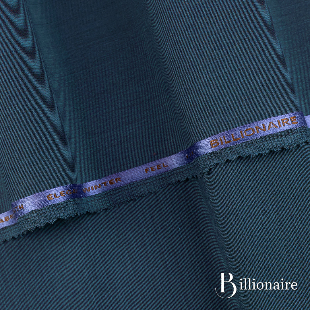 Billionaire unstitched fabric with subtle texture and lustrous finish, perfect for winter wash & wear and festive or party occasions