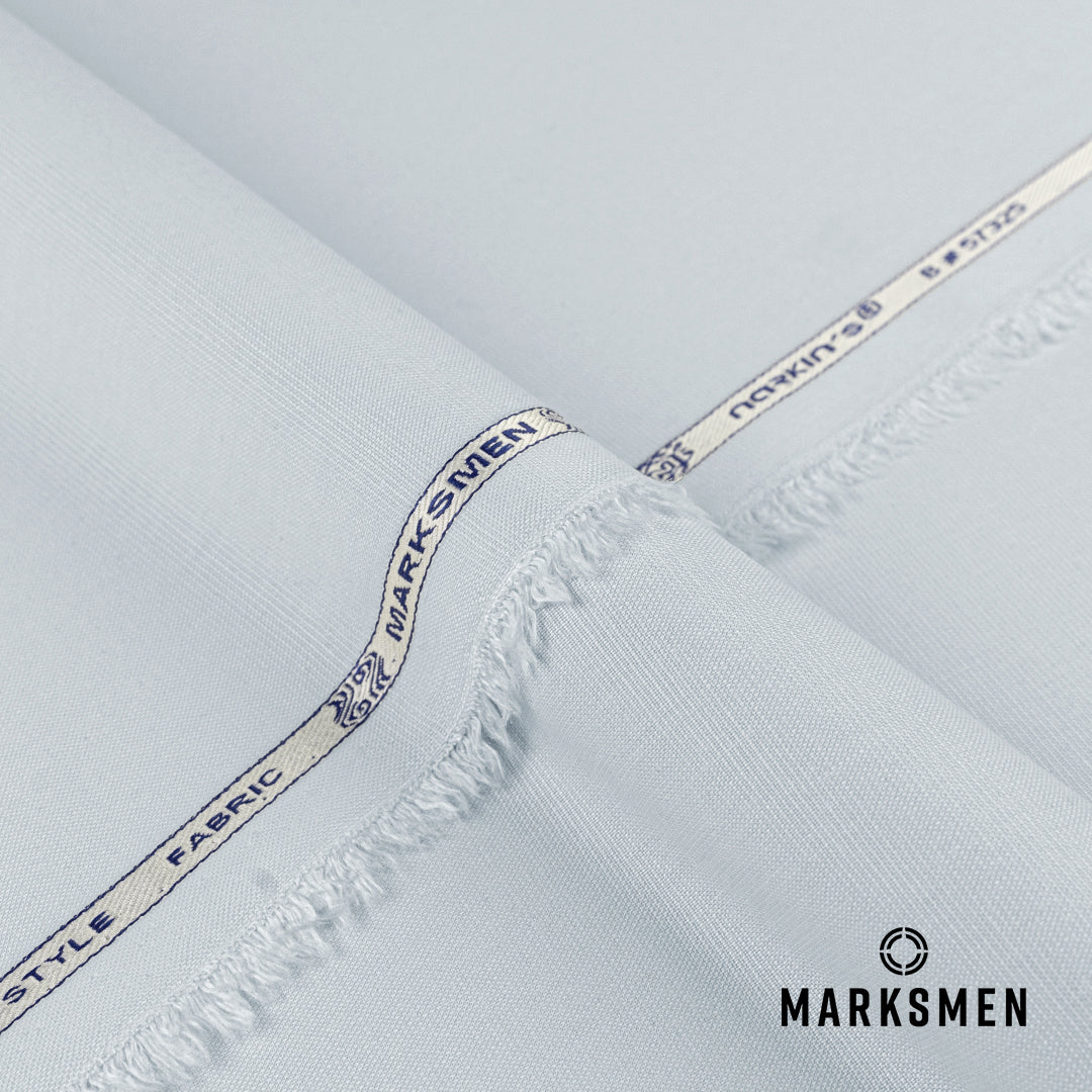 Marksmen unstitched winter wash & wear textured fabric with soft, lustrous finish and wrinkle-resistant construction.