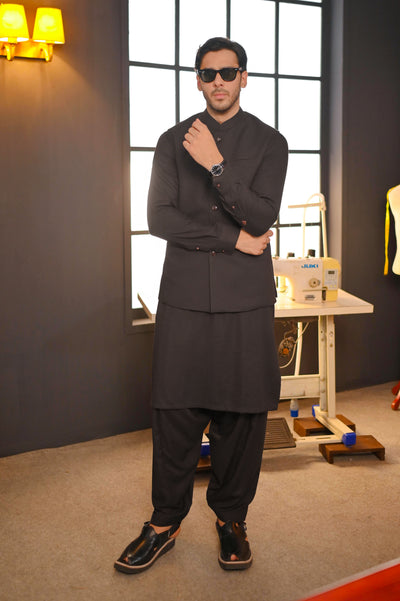 Waist Coat - Black (NWCS51)