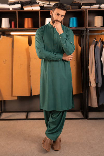 Stitched Shalwar Kameez (SPSB71) Green