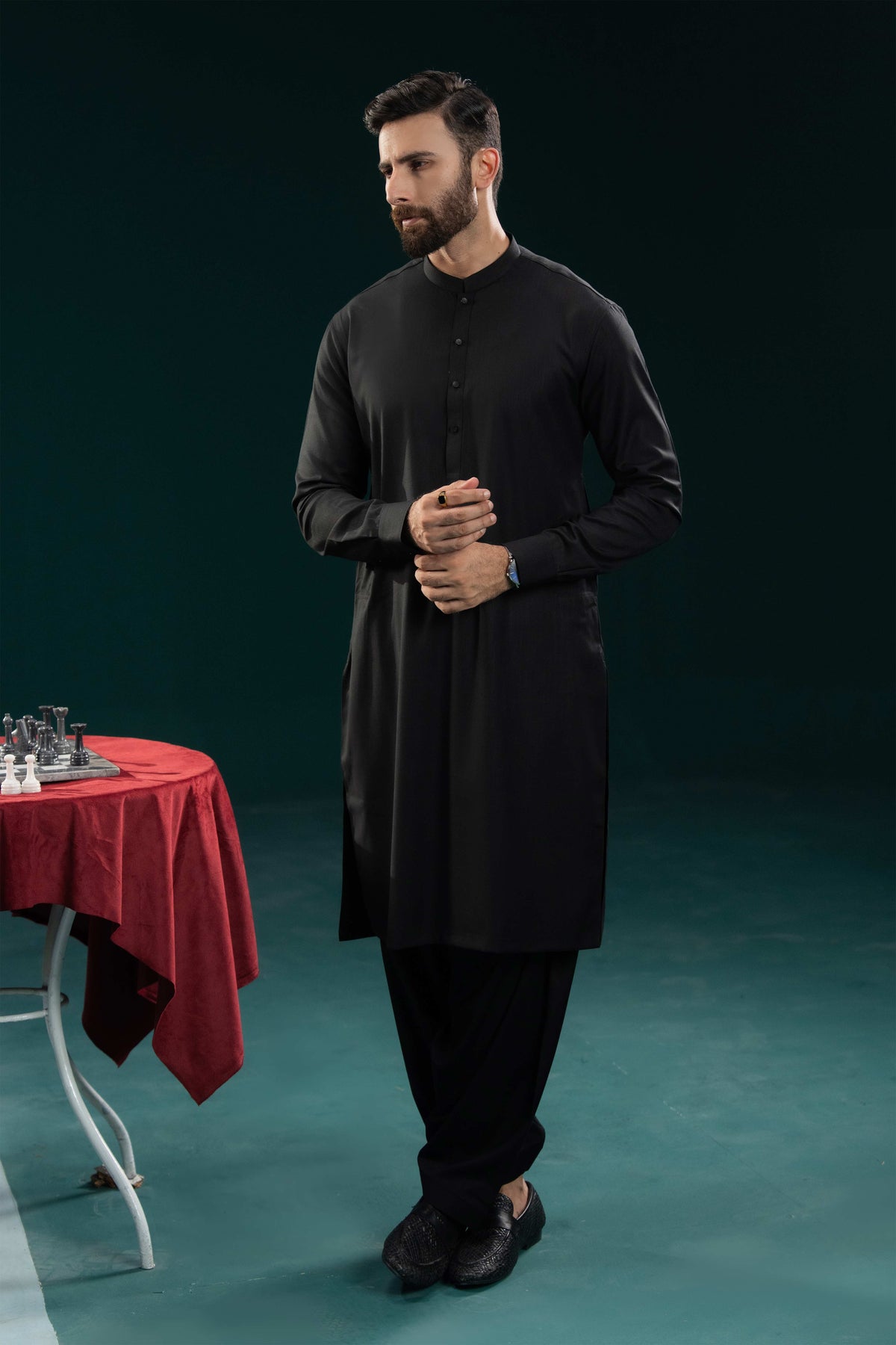 Black - Stitched Shalwar Kameez & Combo - SWSB11