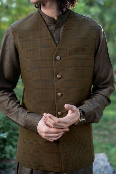 Formal waistcoat for men by Narkin’s in wine color with excellent colorfastness