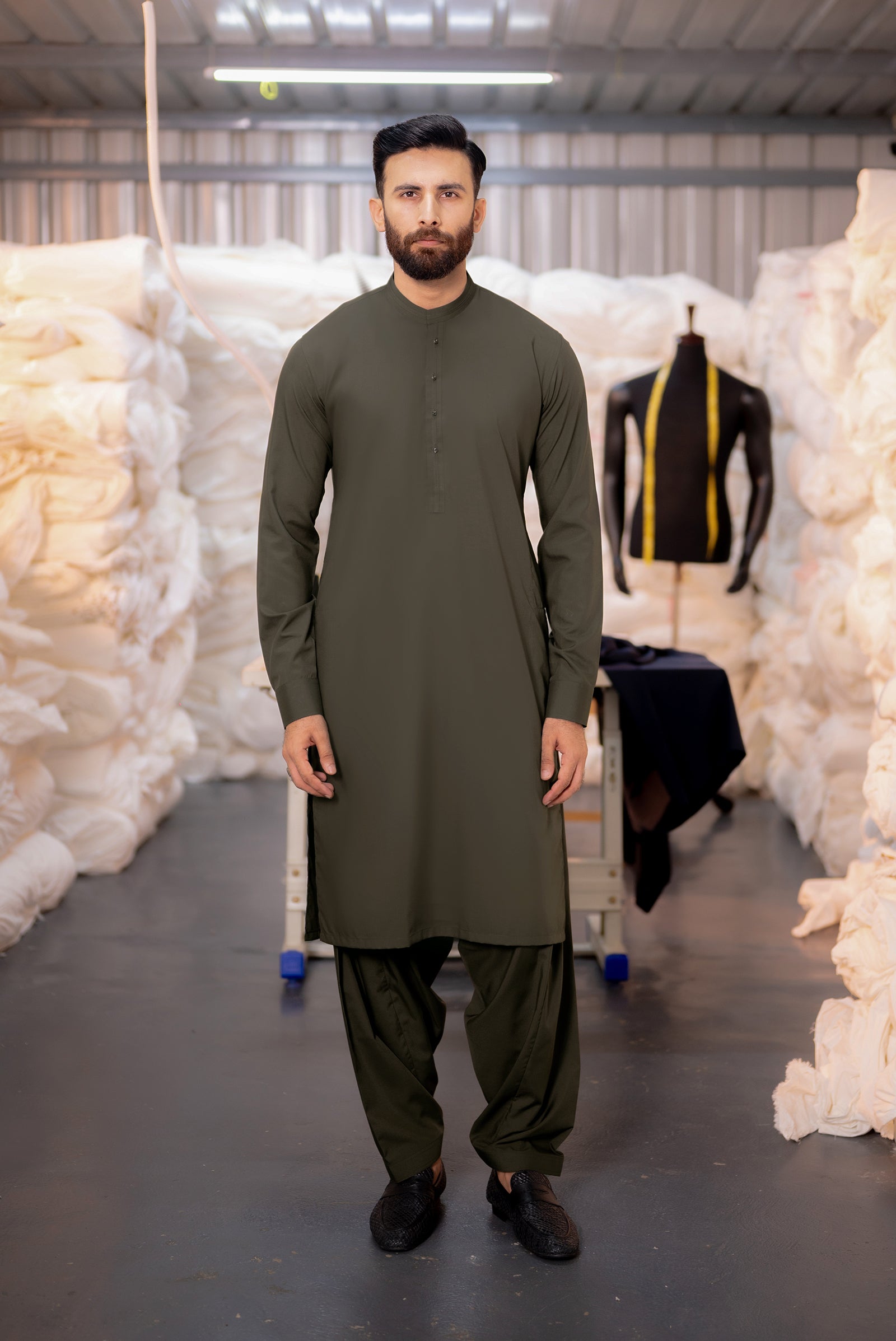 Stitched Shalwar Kameez (SPSB52) Brown