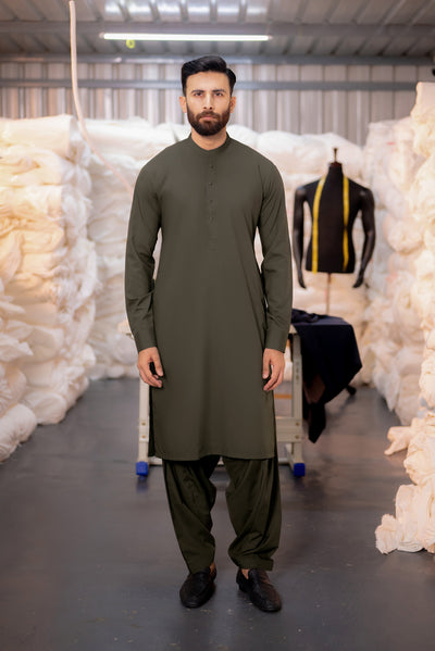 Stitched Shalwar Kameez (SPSB52) Brown