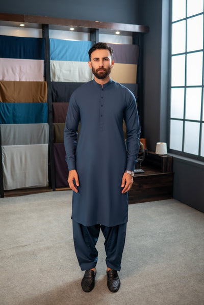 Stitched Shalwar Kameez (SPSB49) Turk Blue