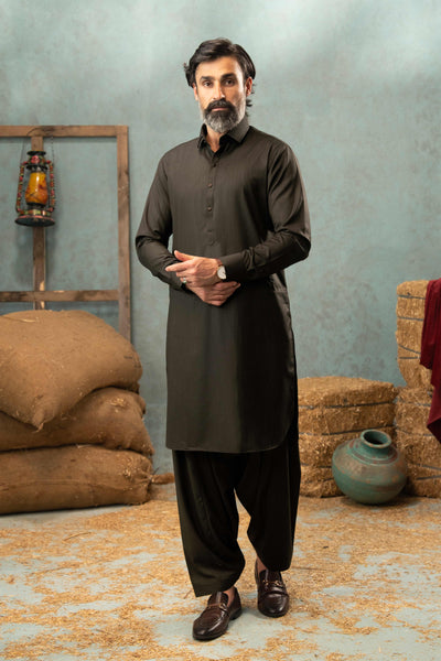 Dark Brown - Stitched Shalwar Kameez & Combo - SWSC01