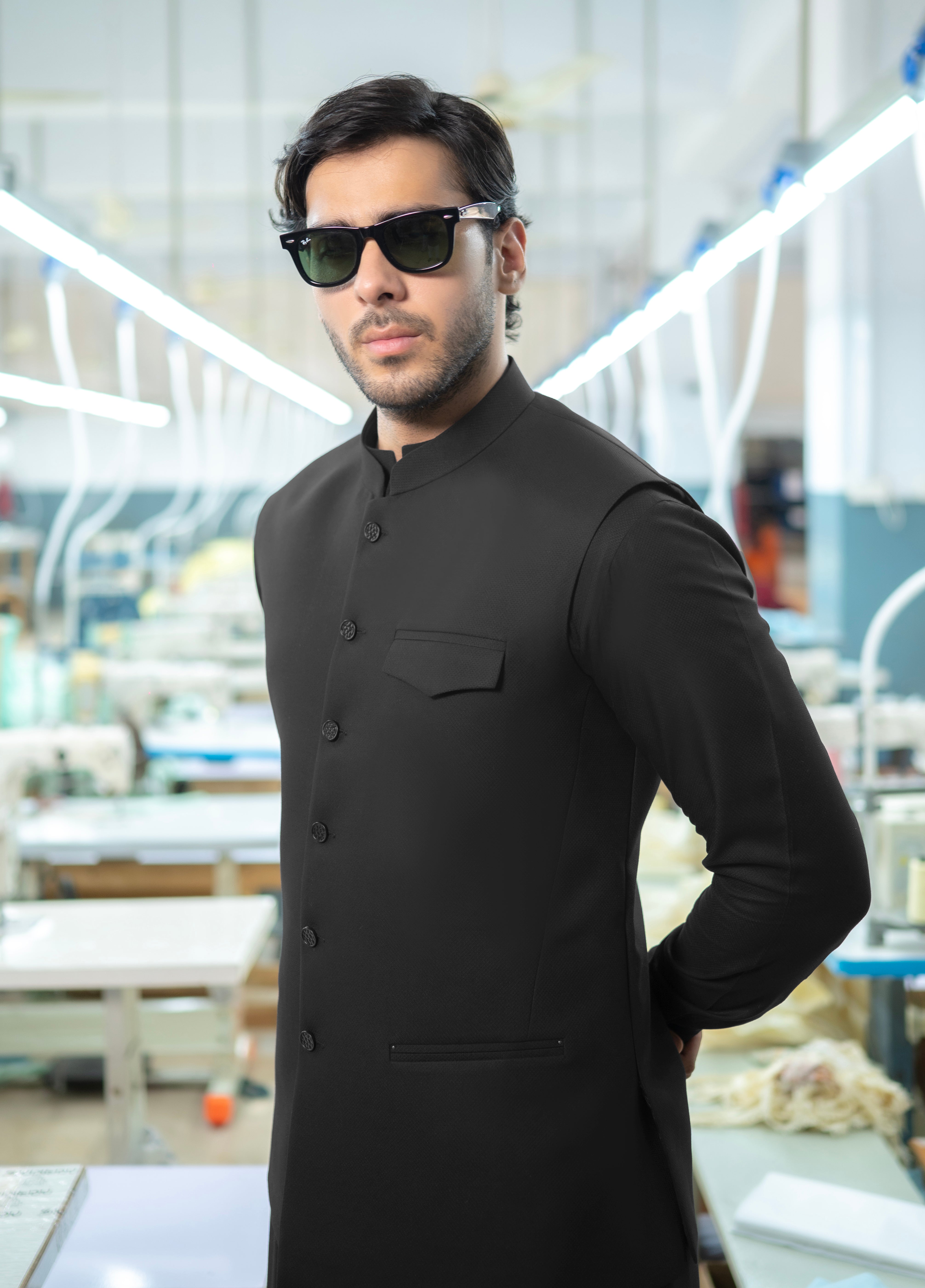 Waist Coat - Black (NWCS53)