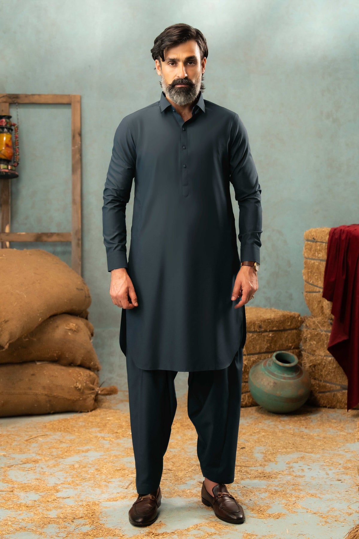 Navy Blue - Stitched Shalwar Kameez - SWSC04