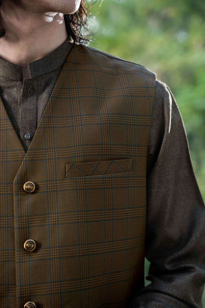 Formal waistcoat for men by Narkin’s in wine color with excellent colorfastness