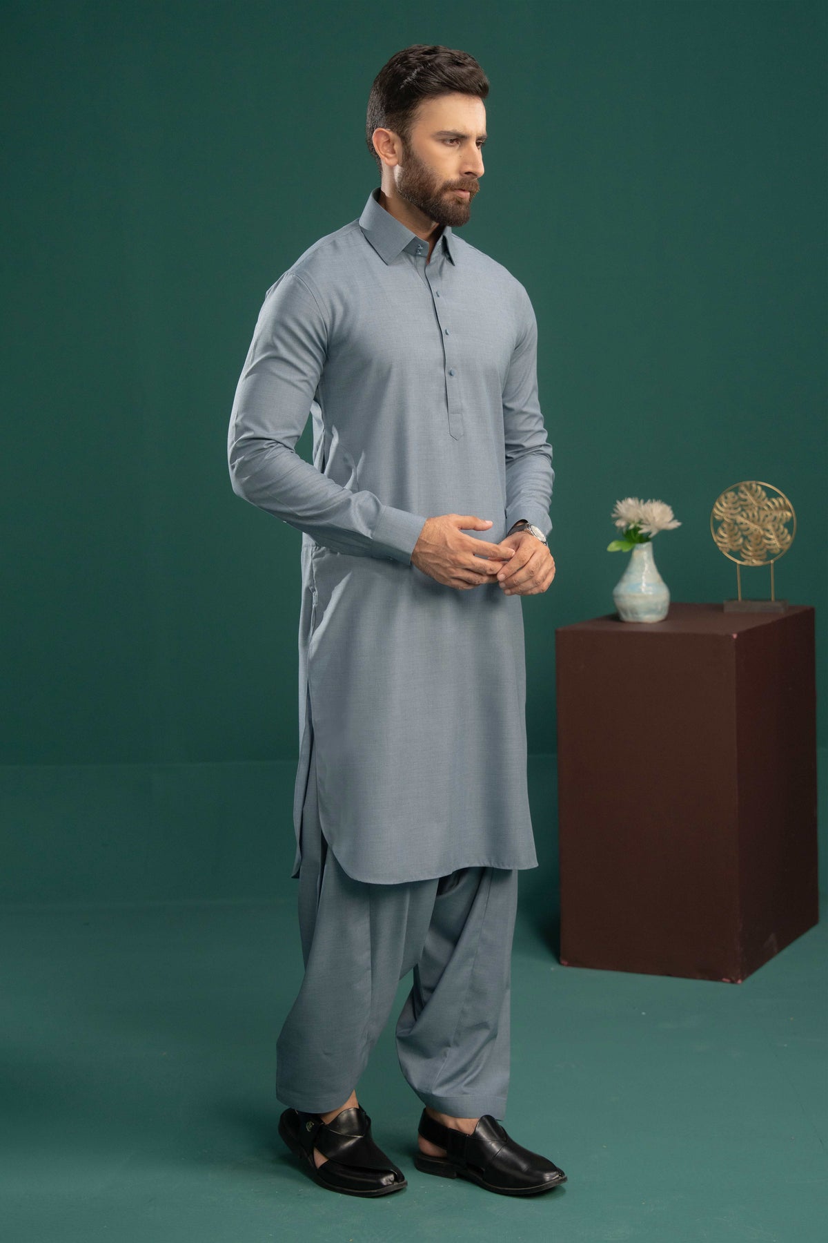 Denim Blue - Stitched Shalwar Kameez - SWSC20