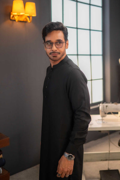 Stitched Shalwar Kameez (SPSB53) Black