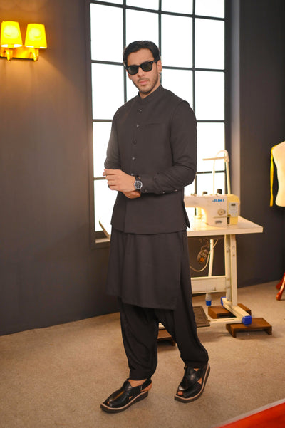Waist Coat - Black (NWCS51)