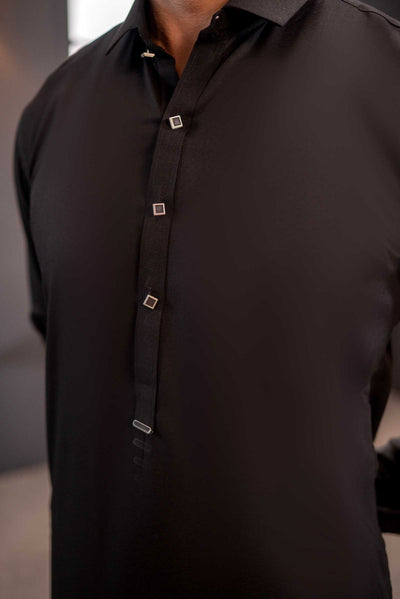 Stitched Shalwar Kameez (SPSC63) Black