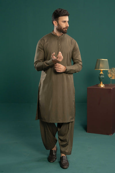 Brown - Stitched Shalwar Kameez & Combo - SWSB12