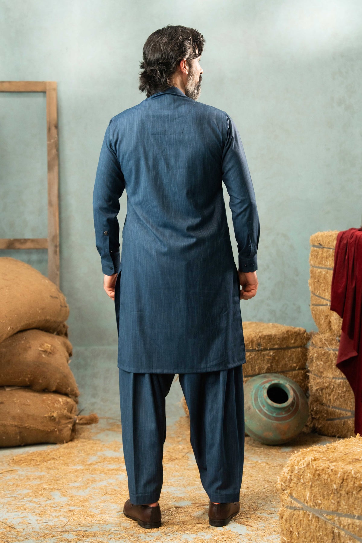 Royal Blue - Stitched Shalwar Kameez & Combo - SWSB14