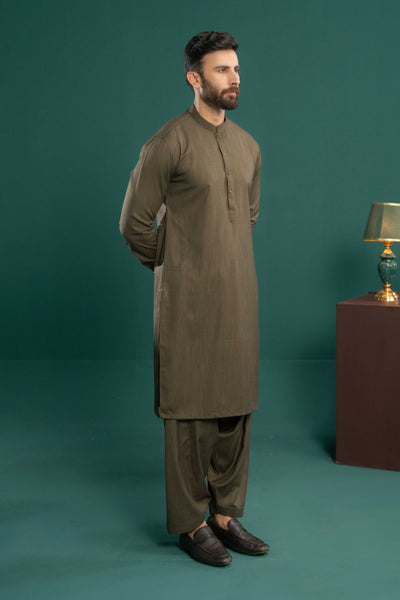 Brown - Stitched Shalwar Kameez & Combo - SWSB12