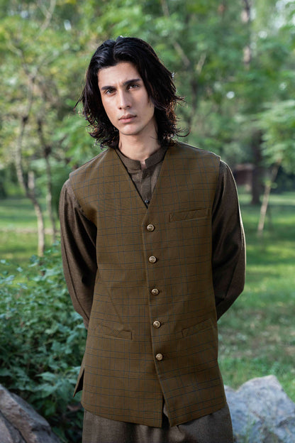 Formal waistcoat for men by Narkin’s in wine color with excellent colorfastness