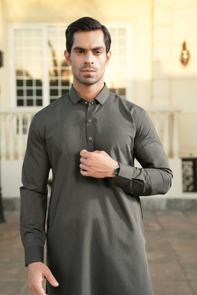 Malaysia stitched Shalwar Kameez in Double Cheetah Bosky wash & wear fabric by Narkin's – FQ Collection.