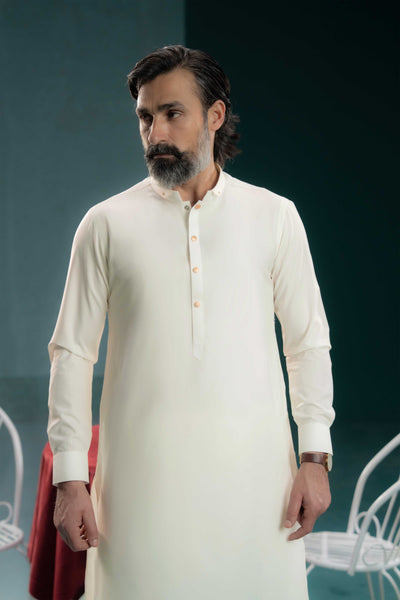 Off White - Stitched Shalwar Kameez & Combo - SWSB10