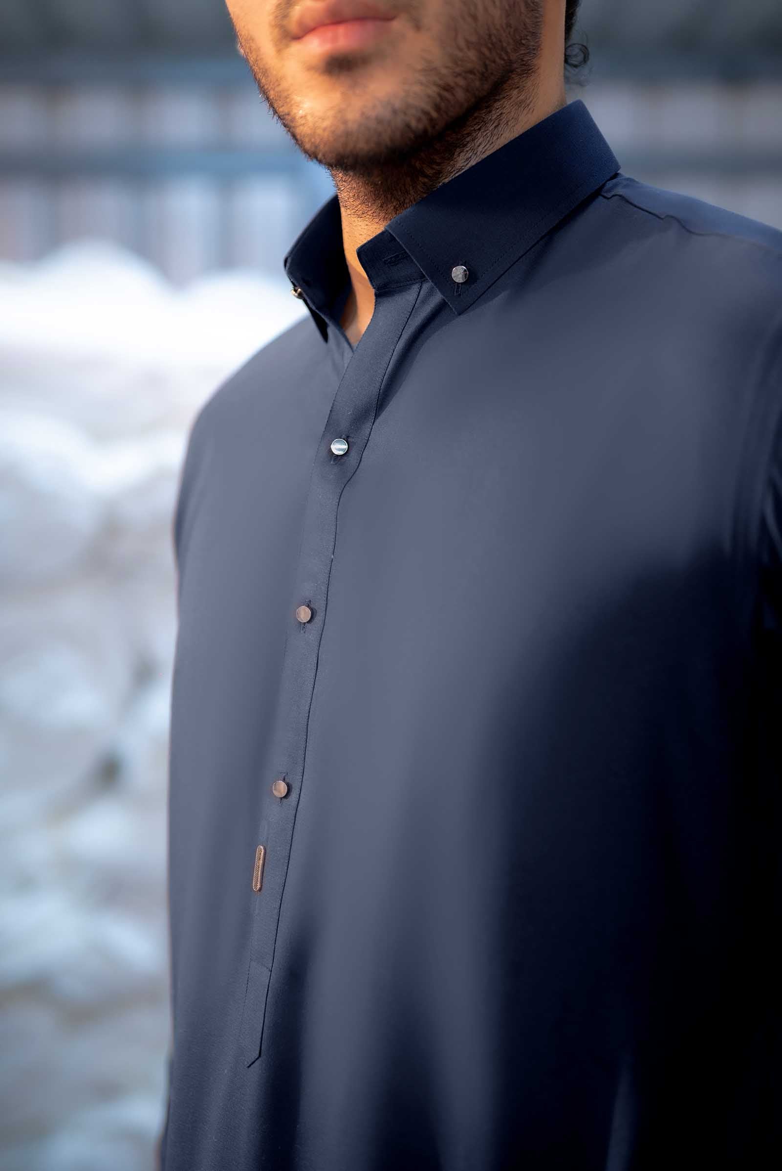 Stitched Shalwar Kameez (SPSC64) Navy Blue
