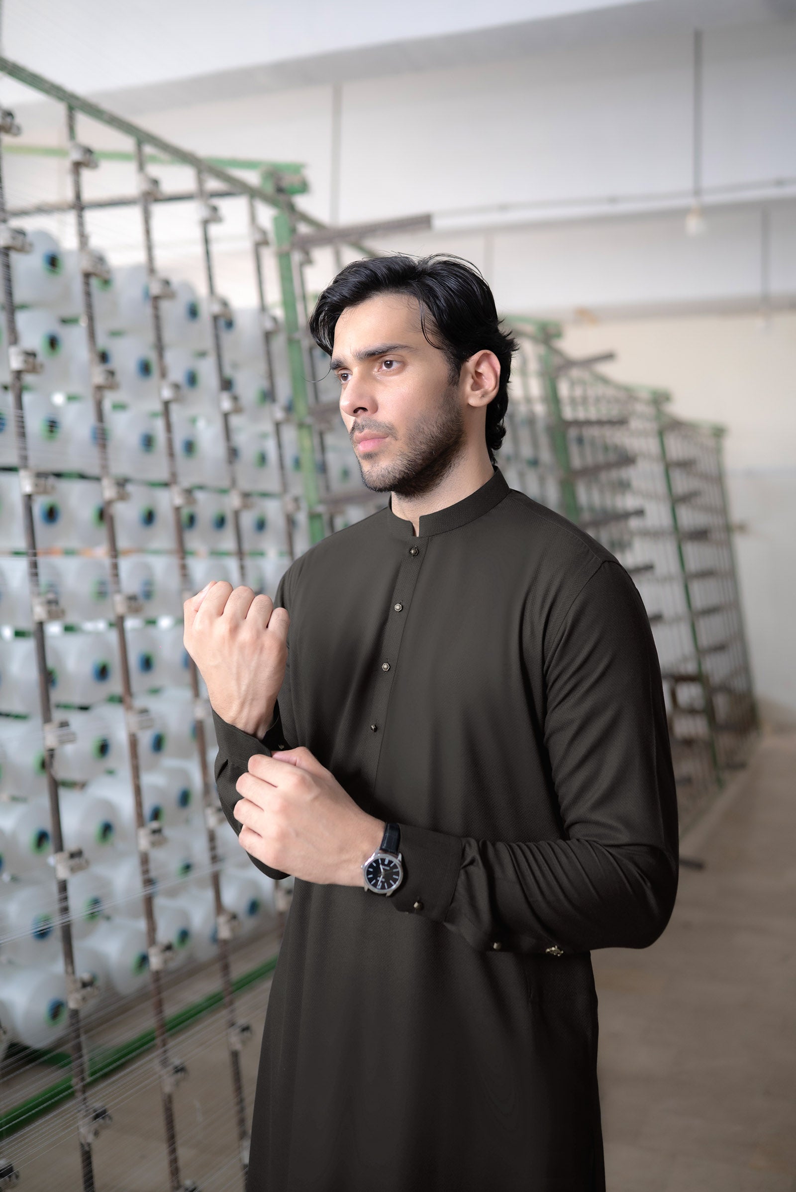 Stitched Shalwar Kameez (SPSB51) Dark Brown