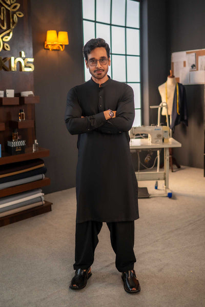 Stitched Shalwar Kameez (SPSB53) Black