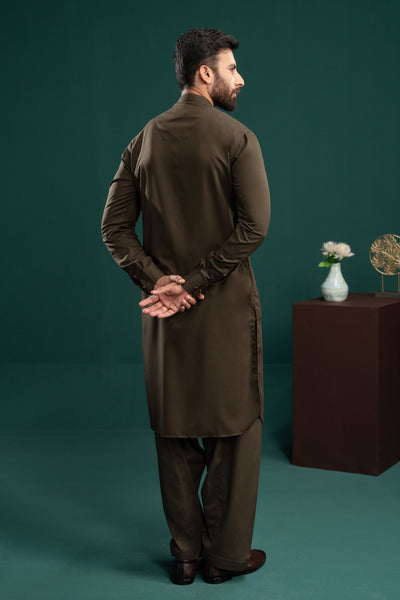 Brown - Stitched Shalwar Kameez - SWSB07