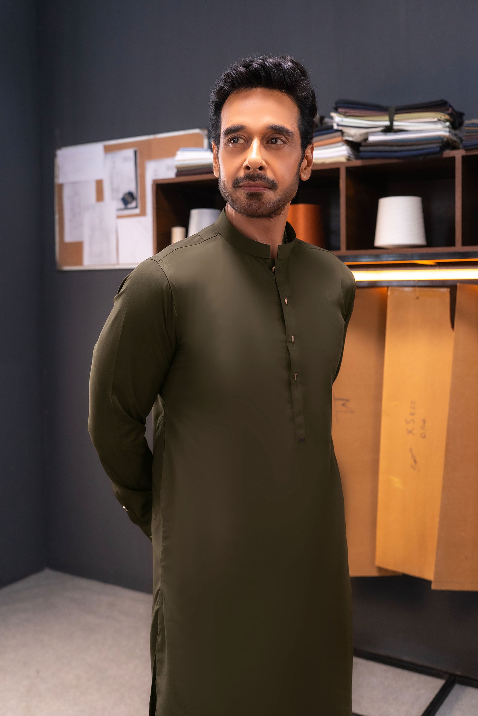 Stitched Shalwar Kameez (SPSB48) Brown
