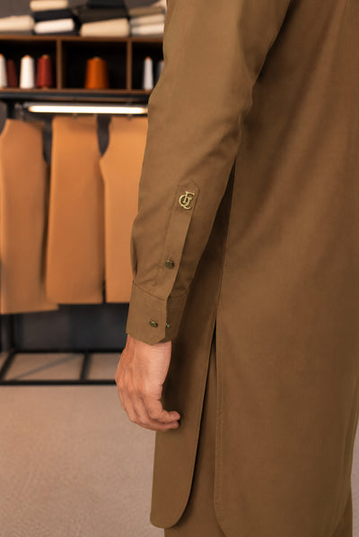 Stitched Shalwar Kameez (SPSC73) Crml Brown