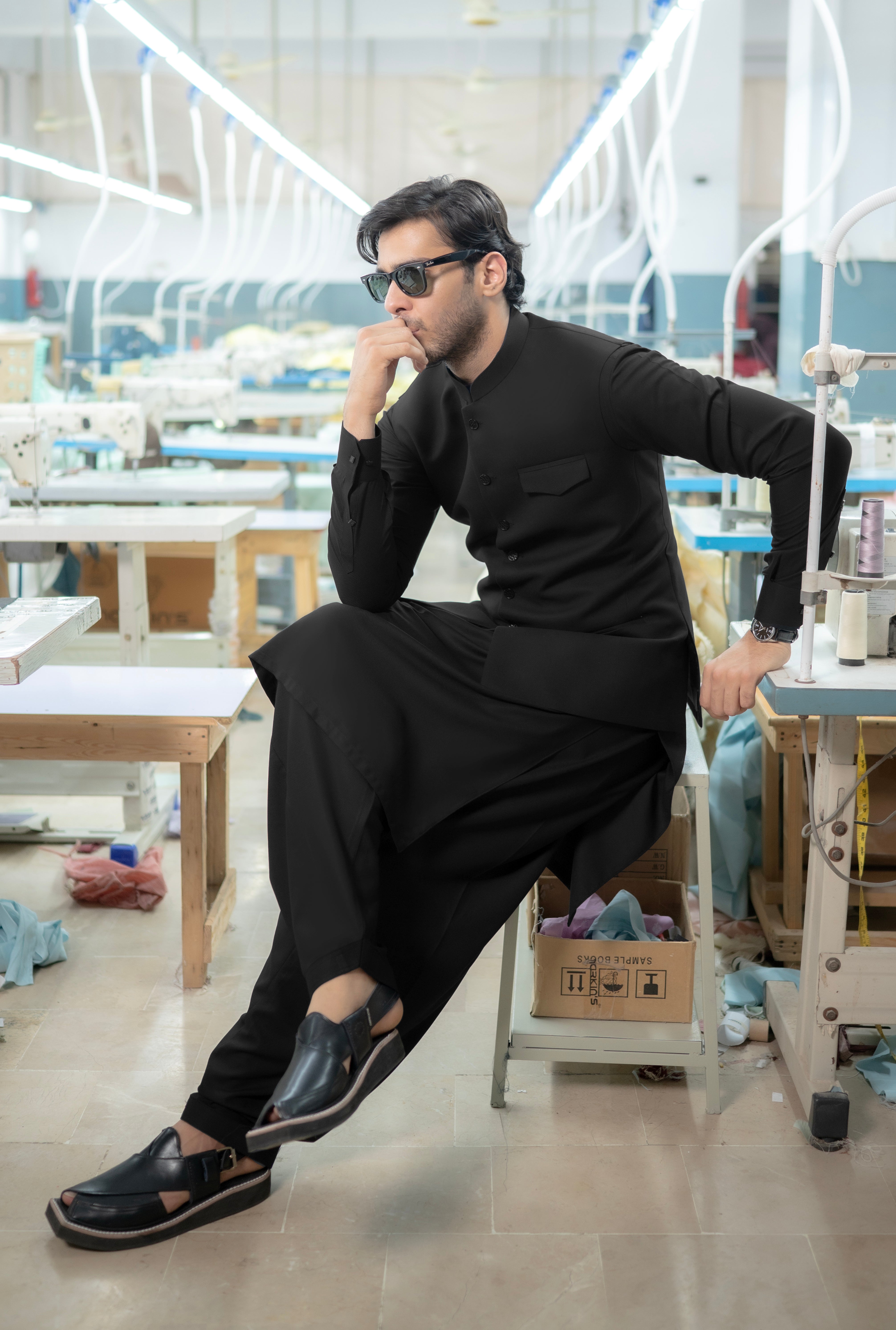 Waist Coat - Black (NWCS53)