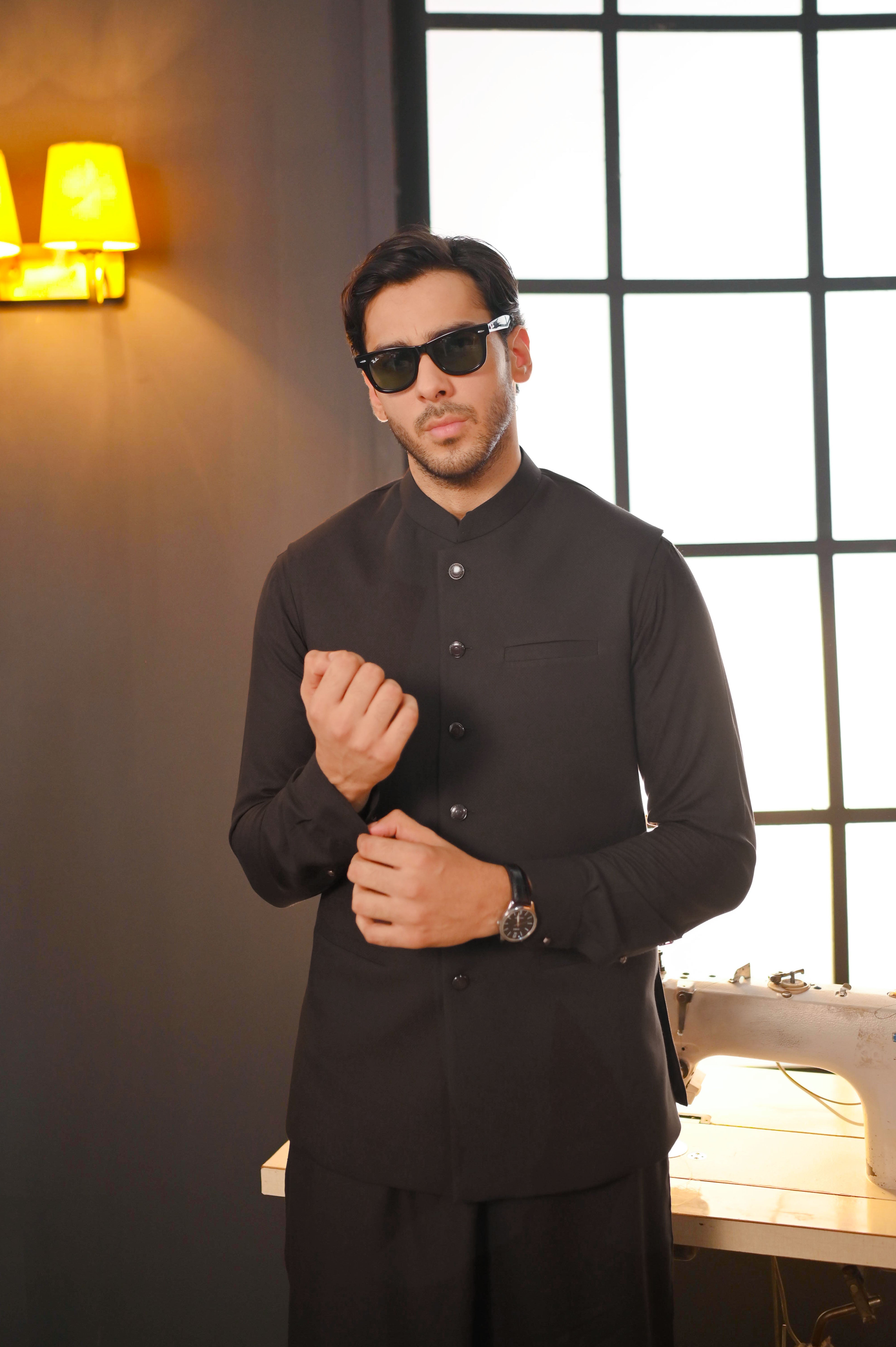 Waist Coat - Black (NWCS51)