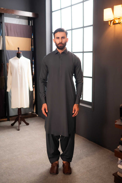 Stitched Shalwar Kameez (SPSC56) Charcoal