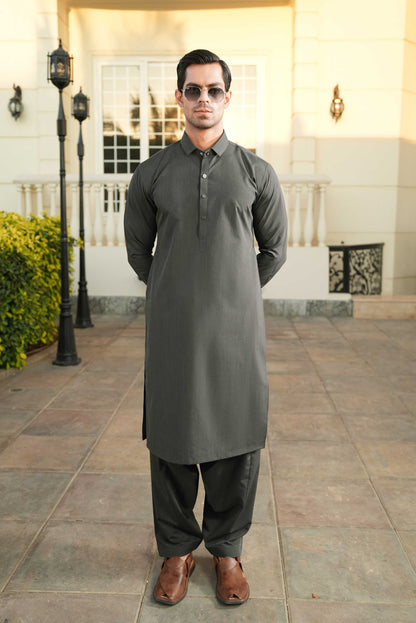 Malaysia stitched Shalwar Kameez in Double Cheetah Bosky wash & wear fabric by Narkin's – FQ Collection.