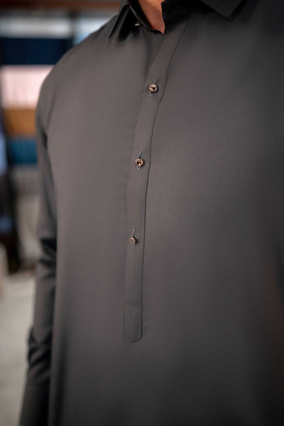 Stitched Shalwar Kameez (SPSC56) Charcoal