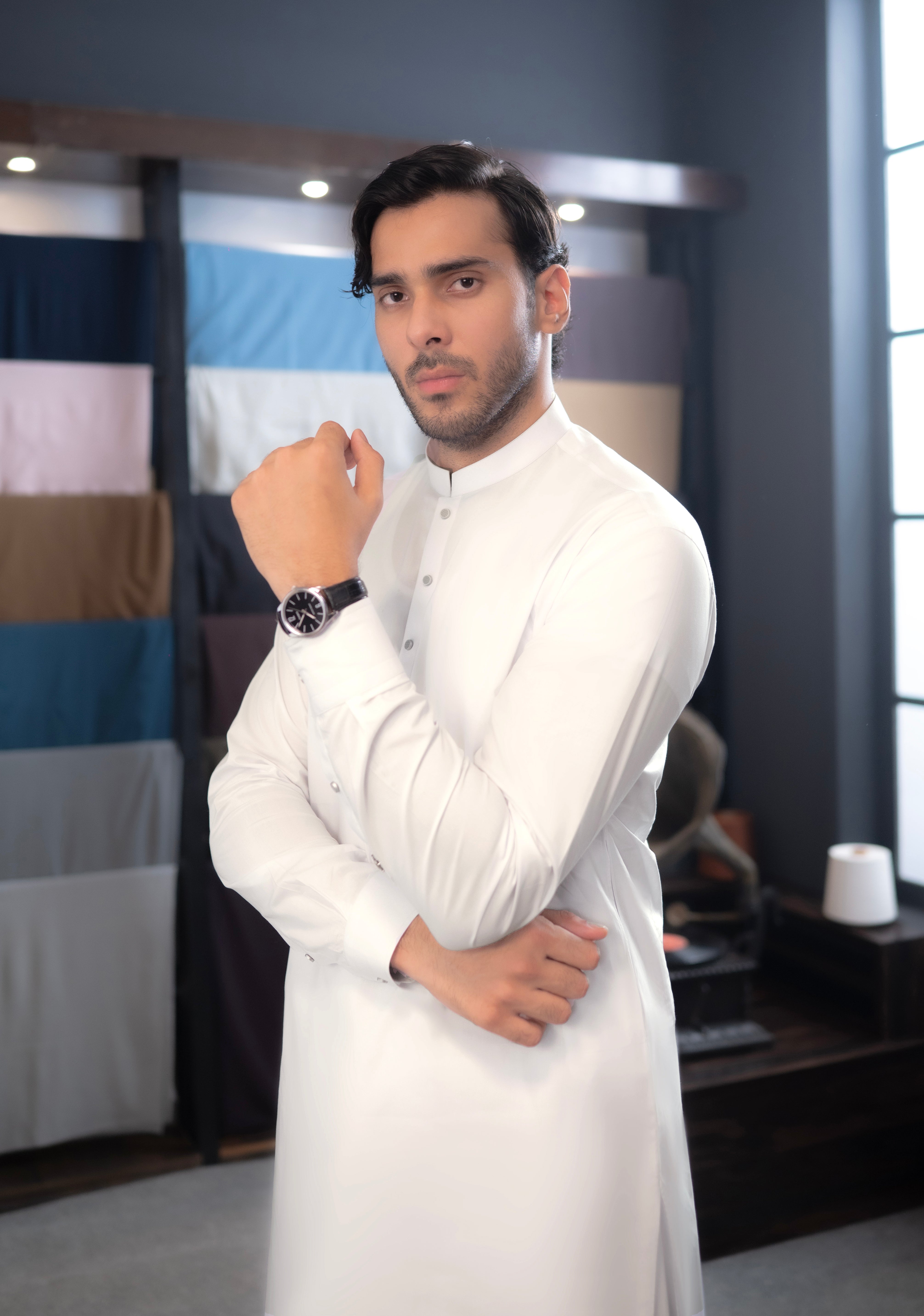 Stitched Shalwar Kameez (SCSB03) White