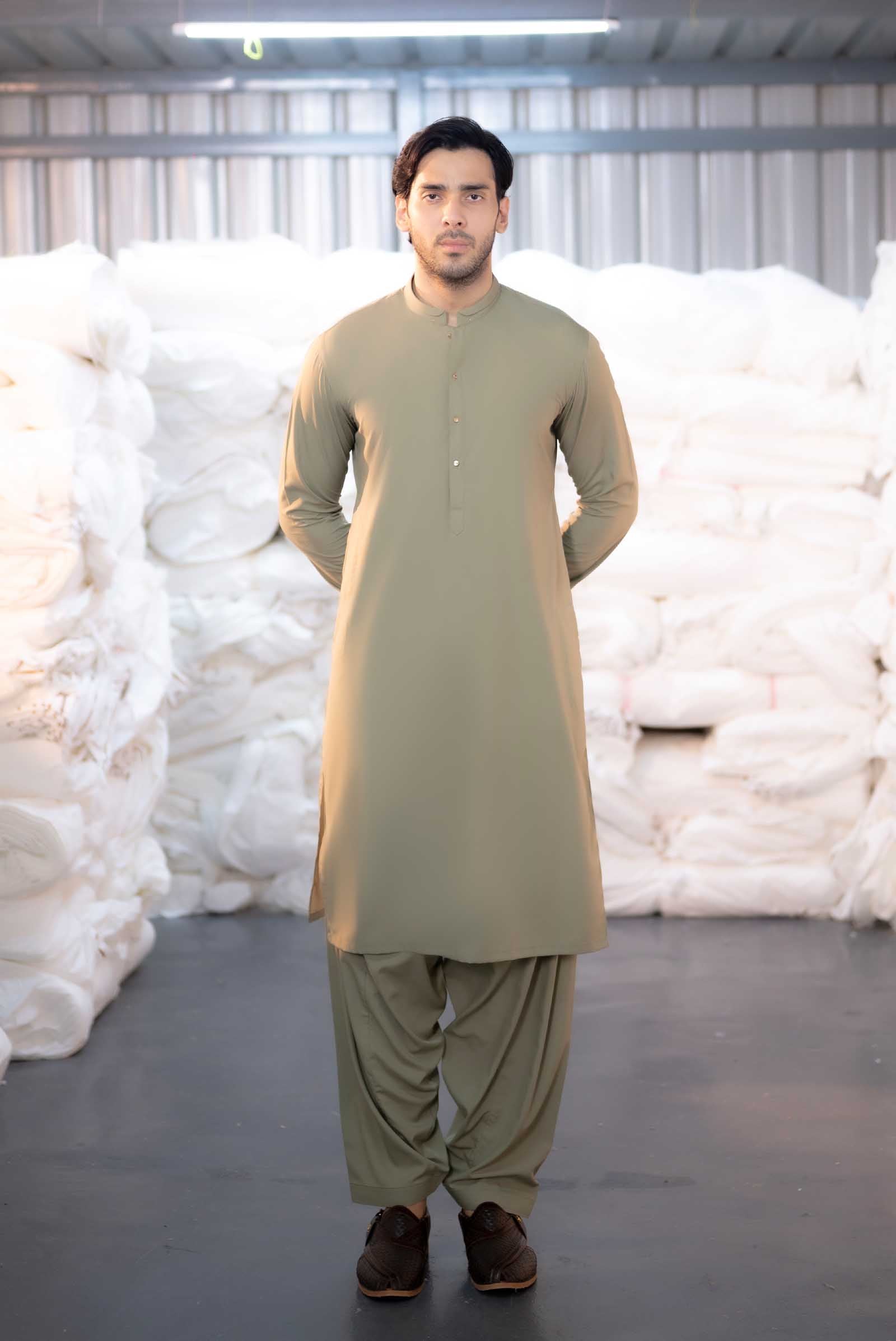 Stitched Shalwar Kameez (SPSB45) Pistachio