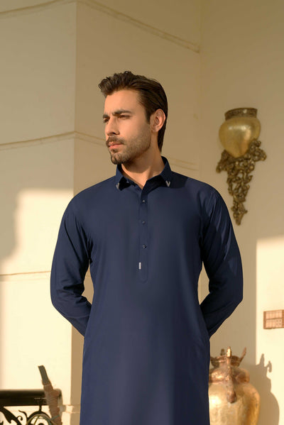 Stitched Shalwar Kameez (SPSC29) Navy Blue