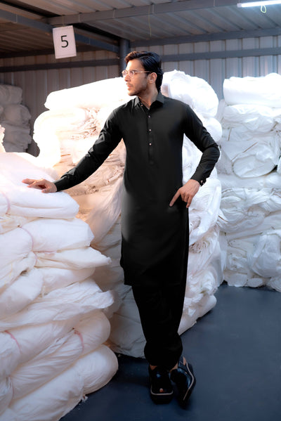 Stitched Shalwar Kameez (SPSC59) Black
