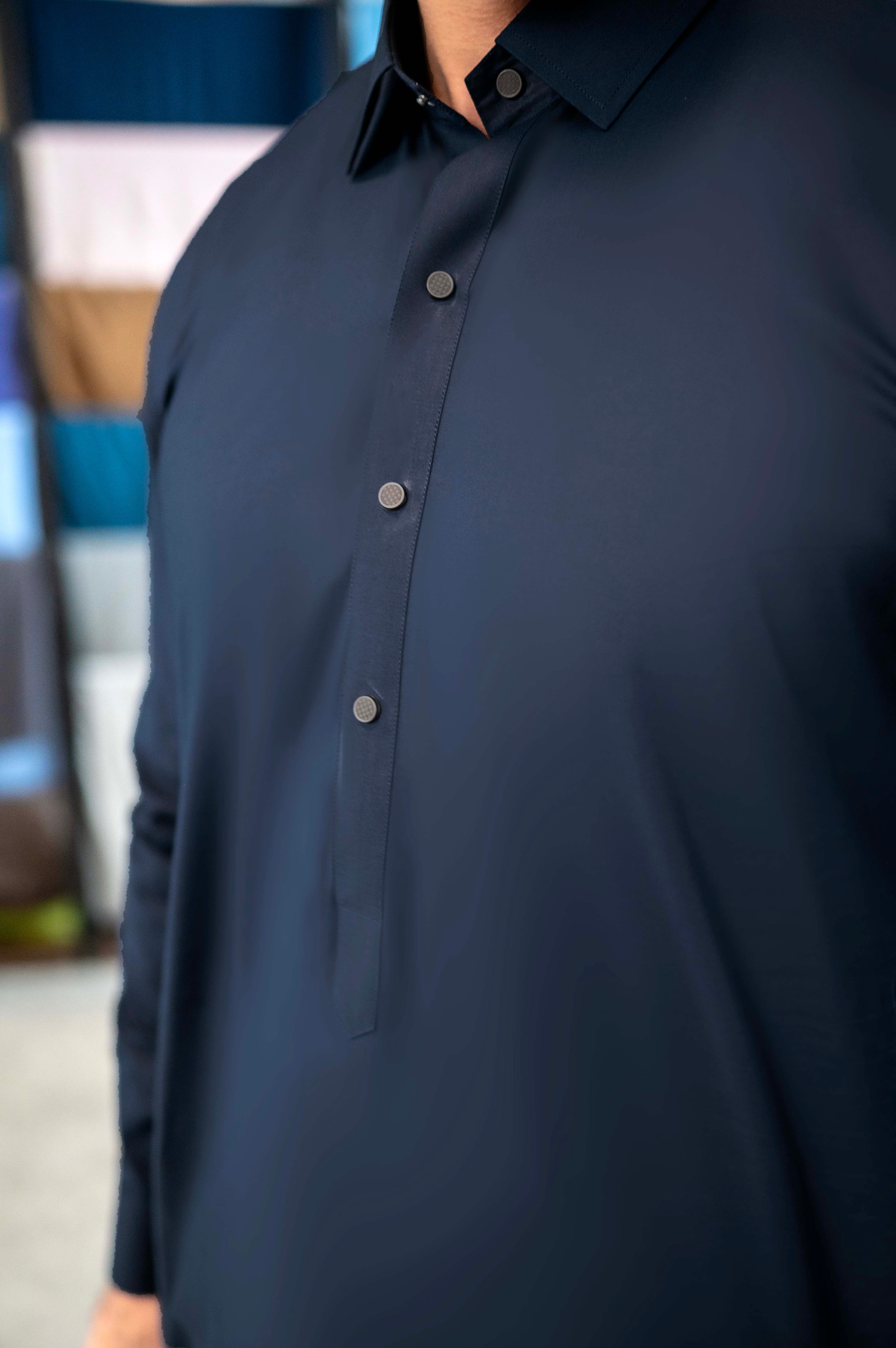 Stitched Shalwar Kameez (SCSC02) Navy Blue