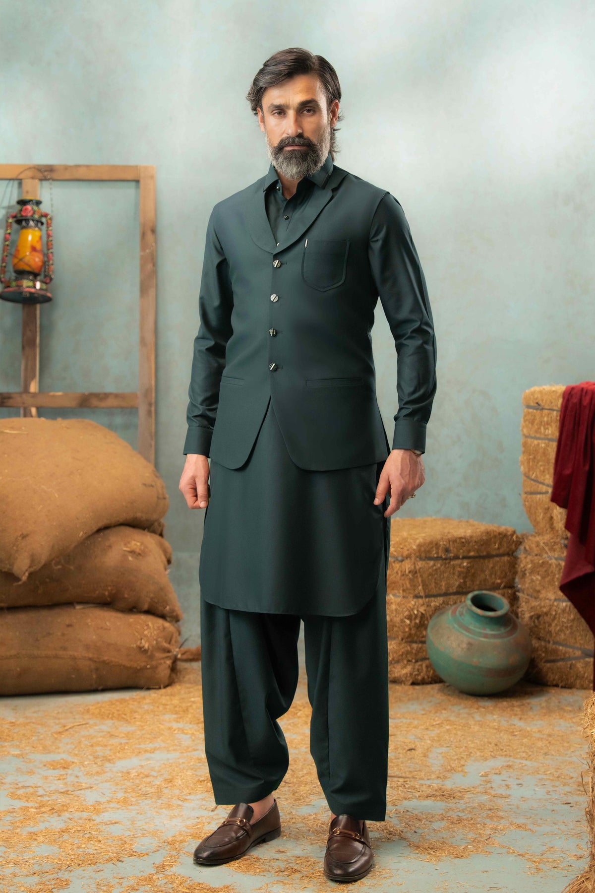Green - Waist Coat - NWCS03