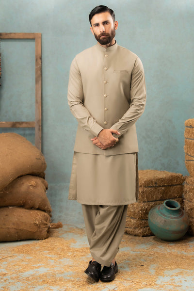 Khaki - Stitched Shalwar Kameez & Combo - SWSB08