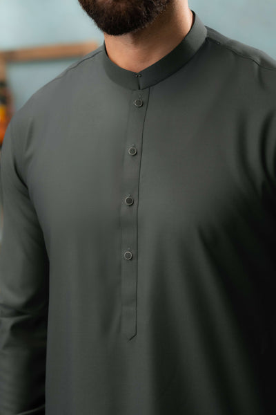Dark Grey - Stitched Shalwar Kameez & Combo - SWSB05
