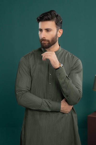 Green - Stitched Shalwar Kameez & Combo - SWSB13