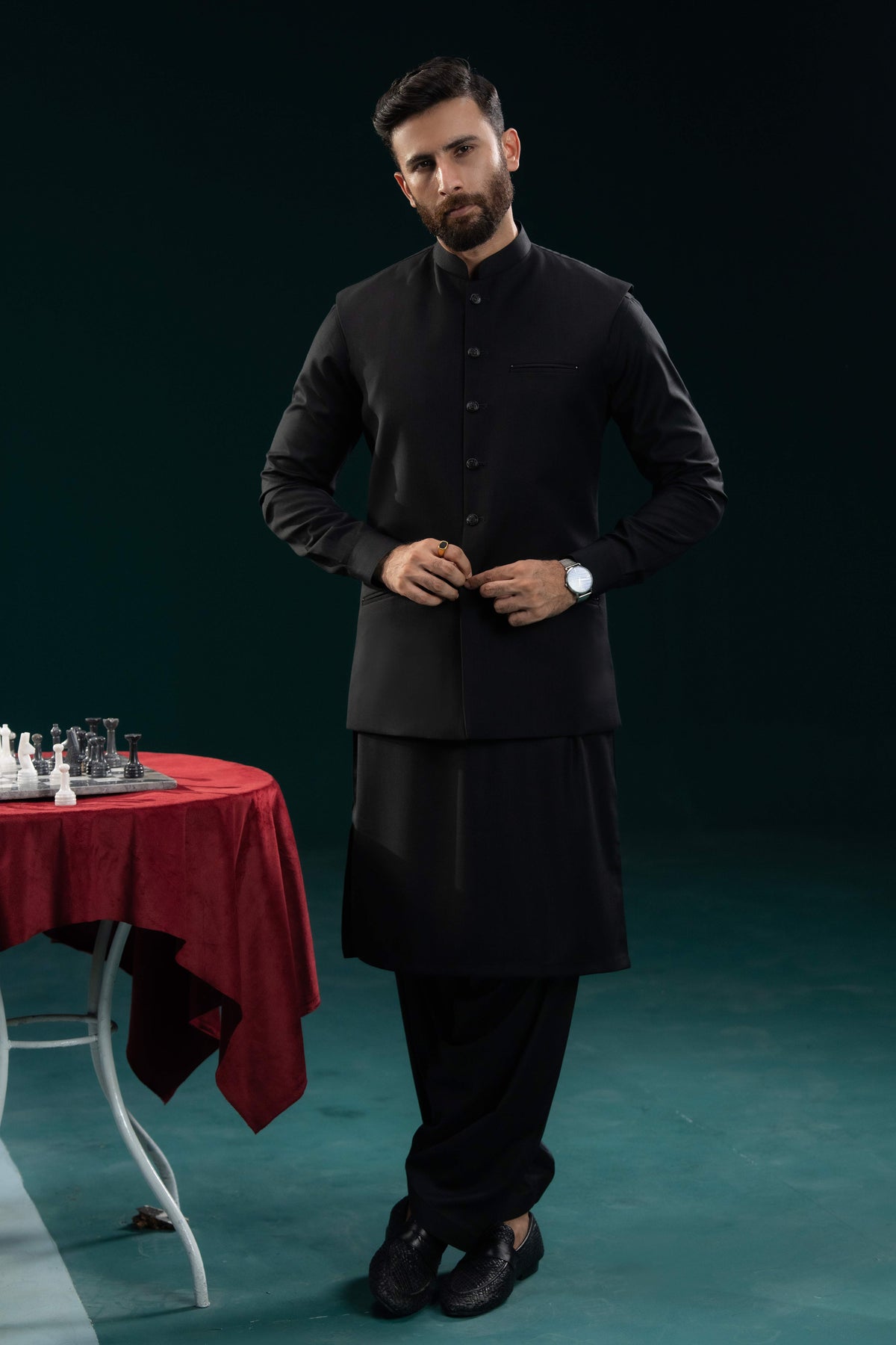 Black - Waist Coat - NWCS11
